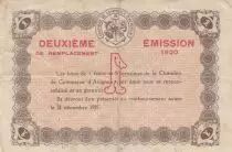 France 1 Franc - Chambre de Commerce d\'Avignon - 1920 - Numéro 027
