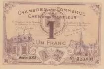 France 1 franc - Chambre de Commerce de Caen et Honfleur - 1915 - S&eacute;rie 0.02