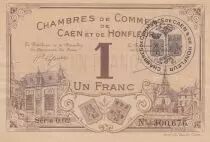 France 1 franc - Chambre de Commerce de Caen et Honfleur - 1915 - S&eacute;rie 0.02