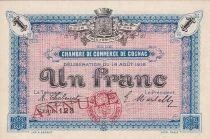 France 1 Franc - Chambre de Commerce de Cognac - 19-08-1916 - S&eacute;rie 123 - Annul&eacute;