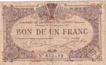 France 1 Franc - Chambre de commerce de Lorient - 1915