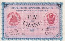 France 1 Franc - Chambre de commerce de Lure - 1917 - Serial ET 145 - P.76-22