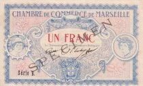 France 1 Franc - Chambre de Commerce de Marseille - 1917 - S&eacute;rie B - Sp&eacute;cimen