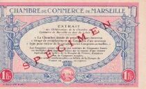 France 1 Franc - Chambre de Commerce de Marseille - 1917 - S&eacute;rie K-R - Sp&eacute;cimen