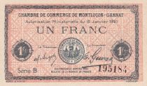France 1 Franc - Chambre de commerce de Montluçon-Gannat - Série B - P.84-58