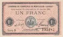 France 1 Franc - Chambre de commerce de Montlu&ccedil;on-Gannat - S&eacute;rie B - P.84-58