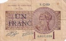 France 1 Franc - Chambre de Commerce de Paris - 1920 - S.G69