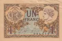 France 1 Franc - Chambre de Commerce de Paris - 1920-1922 - TTB - S&eacute;rie A.7