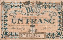 France 1 Franc - Chambre de commerce de Rennes & St-Malo - 1915 - P.105-3