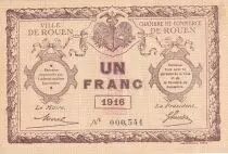 France 1 Franc - Chambre de Commerce de Rouen - 1916