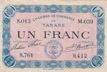 France 1 Franc - Chambre de Commerce de Tarare - 1920 - S&eacute;rie M.039