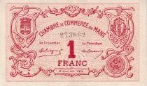 France 1 Franc - Chambre de Commerce du Mans - 08-07-1915 - 1&egrave;re S&eacute;rie