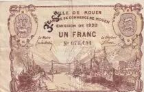 France 1 Franc - Chambre de Commerce Rouen - 3ème série - 1920 - 078.191