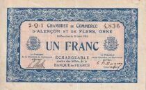 France 1 Franc - Chambres de Commerce d\'Alen&ccedil;on et de Flers, Orne - 1915 - S&eacute;rie 2-Q-1