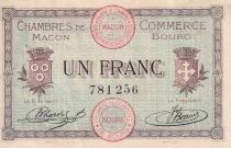 France 1 Franc - Chambres de Commerce M&acirc;con et Bourg - 01-09-1915