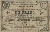 France 1 Franc - Cities of Vosges - 25-05-1917 - Serial 2