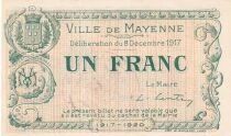 France 1 Franc - City -  Mayenne - 08-12-1917