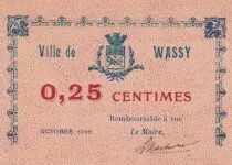 France 1 Franc - City of Wassy - October 1916