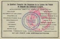 France 1 Franc - Communes de la Liaison des Vosges - 14-08-1916 - S&eacute;rie 1
