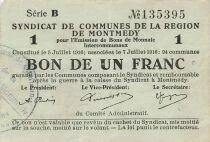 France 1 Franc - Communes de la R&eacute;gion de Montmedy - 07-07-1916