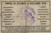 France 1 Franc - Communes des Sous-Comit&eacute;s Girey-Blamont, Xures - 17-07-1916