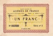 France 1 Franc - Compagnie de Béthune - 01-01-1916 - Série 1