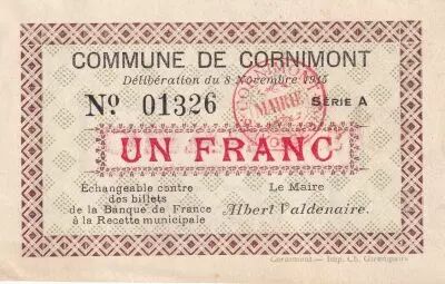 France 1 Franc - Cornimont- 1915 - Serial A - P.88-13