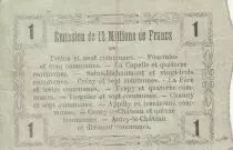 France 1 Franc - Fourmies - Bon R&eacute;gional - 08-05-1916 - S&eacute;rie 9