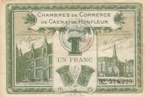 France 1 Franc - Honfleur and Caen Chamber of Commerce - 1915 - Serial A
