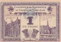France 1 Franc - Honfleur and Caen Chamber of Commerce - 1920