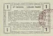 France 1 Franc - Laon - Regional Coupon - 16-06-1916 - Serial 19