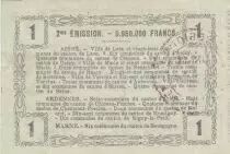 France 1 Franc - Laon - Regional Coupon - 16-06-1916 - Serial 19