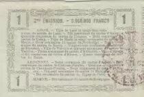 France 1 Franc - Laon - Regional Coupon - 16-06-1916 - Serial 19