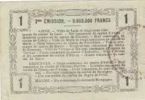 France 1 Franc - Laon - Regional Coupon - 16-06-1916 - Serial 19