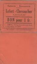 France 1 Franc - Lefert - Chevaucher - 1914-1918 - Santenay