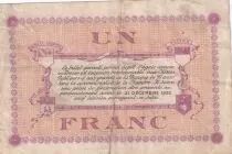 France 1 Franc - Lons-le-Saunier - Chambre de Commerce - 1918 - Série 1196