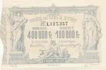 France 1 franc - Lottery of the Société des gens de lettres - 1884 - AU