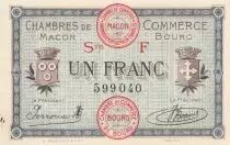 France 1 Franc - Macon - Chambre de Commerce - 04-08-1921 - S&eacute;rie F