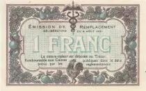 France 1 Franc - Macon - Chambre de Commerce - 04-08-1921 - S&eacute;rie F