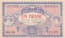France 1 Franc - Marseille - Chamber of Commerce - 05-06-1917 - Serial T-R