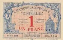 France 1 Franc - Montpellier - Chambre de Commerce - 06-01-1921 - S&eacute;rie 251