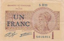 France 1 Franc - Paris Chamber of Commerce - 1919 - Serial H.11