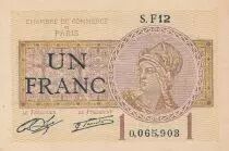 France 1 Franc - Paris Chamber of Commerce - 1919-1922 - AU - Serial F.12