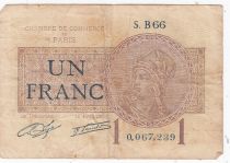 France 1 Franc - Paris Chamber of Commerce - 1919-1922 - F - Serial B.66