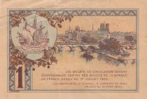 France 1 Franc - Paris Chamber of Commerce - 1920-1922 - VF - Serial A.7