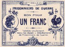 France 1 Franc - Prisionniers de guerre - 15ème région