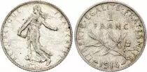 France 1 Franc - Sower - 1914 - Silver