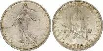 France 1 Franc - Sower- 1910 - Silver