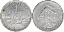 France 1 Franc - Sower- 1917 - Silver