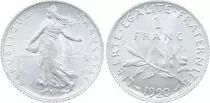 France 1 Franc - Sower- 1920 - Silver